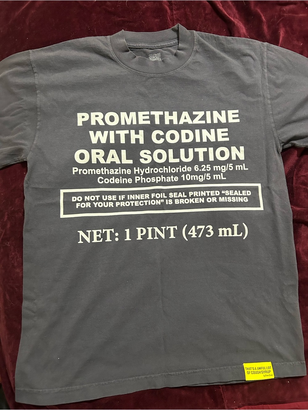 Black Short-Sleeve Graphic Tee - Promethazine With Codeine Print